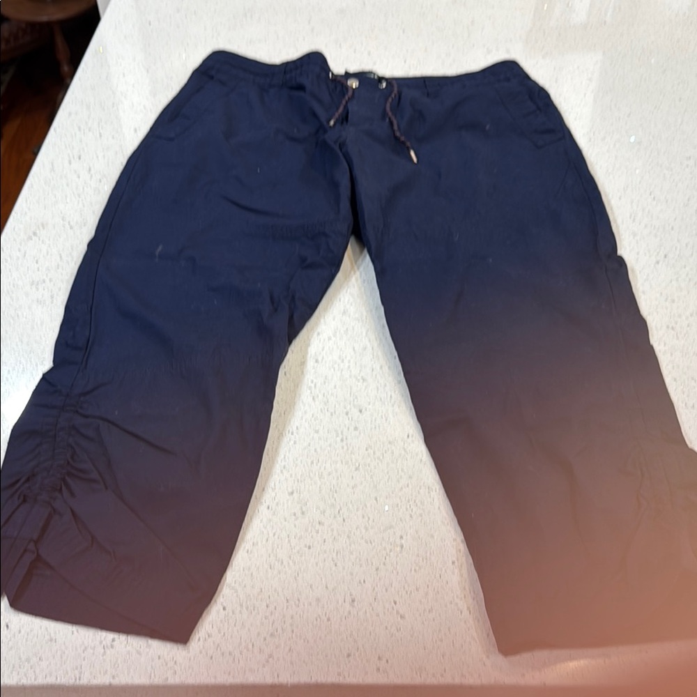 Ralph Lauren Blue Capri Pants with Elastic Waistband
